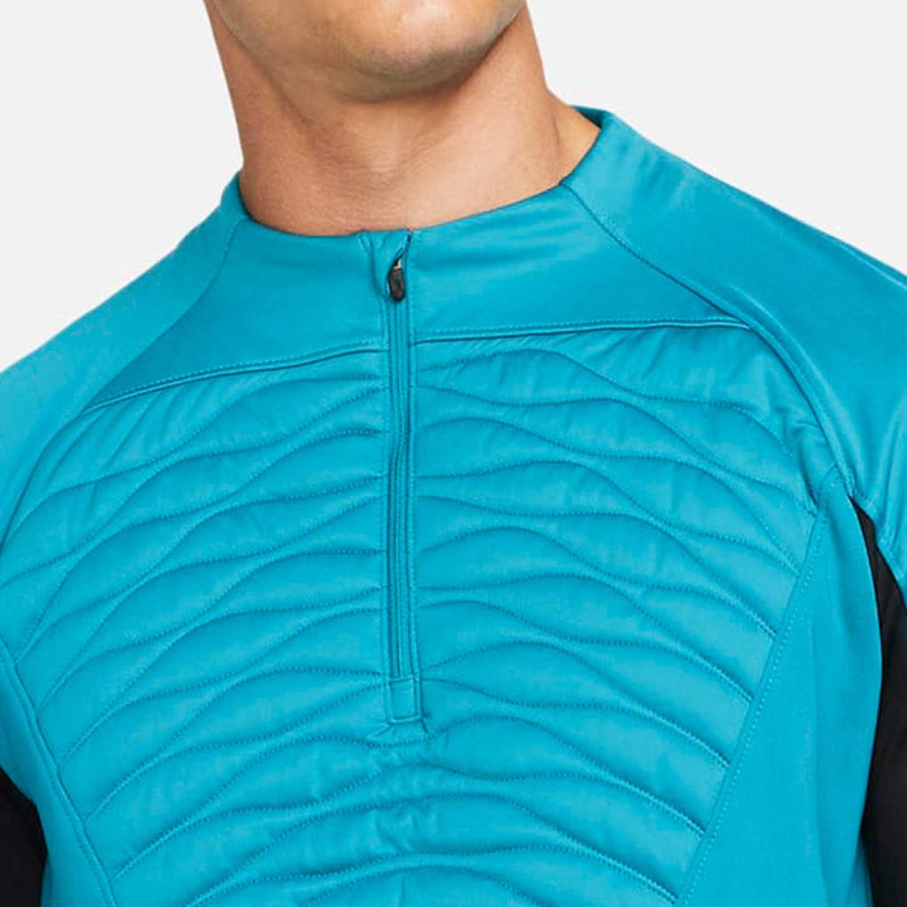 Nike Logo Print Crew Neck Long Sleeve T-Shirt Men Tops Blue DJ9914-472