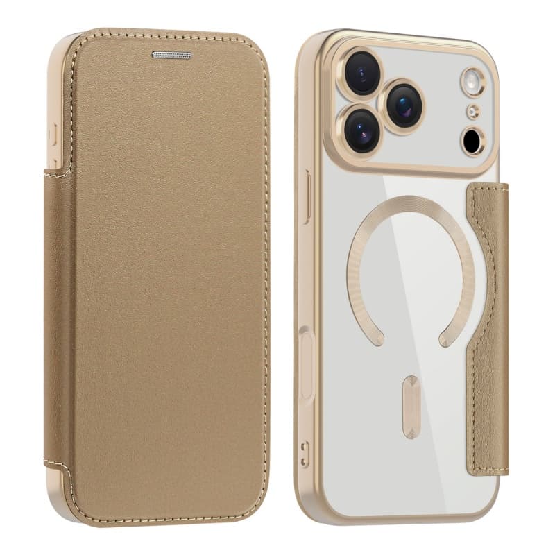 Fashion Wallet Magnetic Shockproof Protection for iPhone 17 Pro Max 16 15 Clear Back Cover Leather Flip 2 In 1 Case
