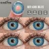 Eyeshare 2pcs Color Contact Lenses for Eyes Aurora Blue Green Colored Lenses Yearly Cosmetic Contact Lens for Eyes Beauty Makeup