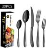 Stainless Steel Tableware Suit Steak Knife, Fork and Spoon 20/30 Pieces Suit Five Main Pieces Tableware