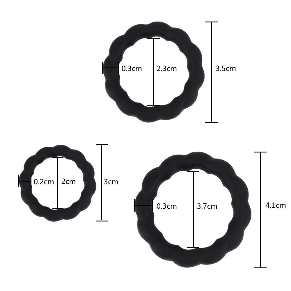 Noctilucent Penis Ring Silicone Cock Ring Foreskin Bondage Cock Cage Sex Toys for Men Rings Ball Stretcher Intimate Goods