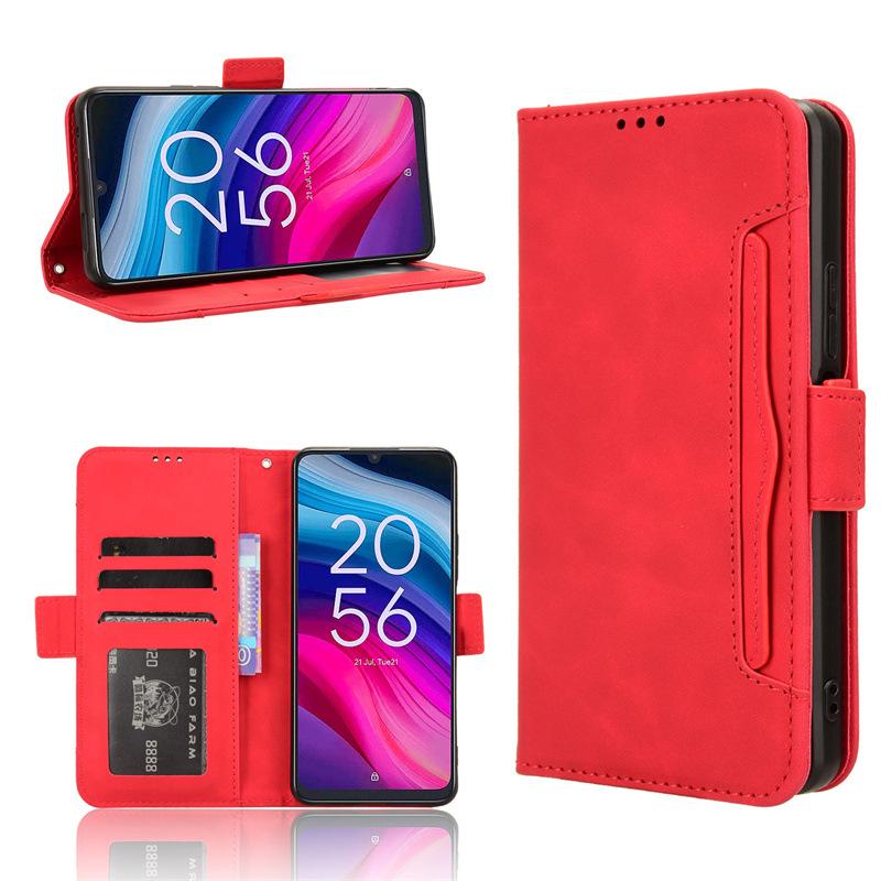 TCL 50SE Phone Leather Flip Case with Multi-Card Slots for TCL 505 4G/XE.