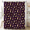 Animal Print Shower Curtain Black Gold Purple Leopard Design for Bath Decor in Bathroom Accessories from Home Garden