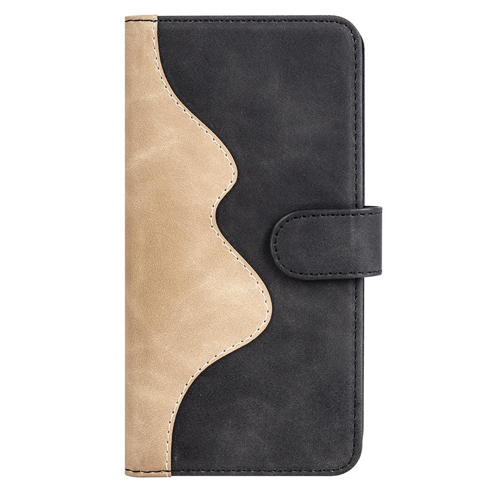 For Honor X8a 4G Phone Case Dual Color Splicing Stand Wallet Leather Shockproof Phone Cover