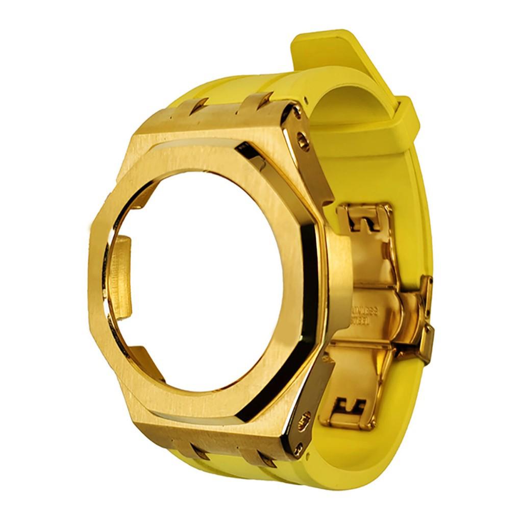 Offshore Gold Royal Oak GA2100/2110/B2100 Fluoro Rubber Strap DIY Watch Modification Kit