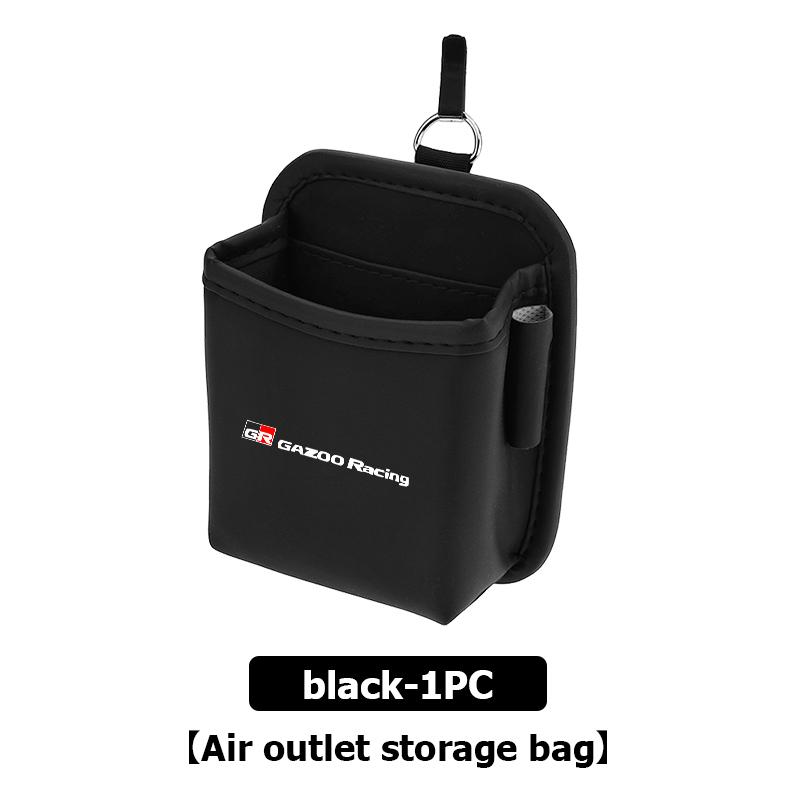 cnkym4 Car Air Outlet Storage Box Hanging Phone Lipstick Lighter Organizer Bag Holder For Toyota Crown Yaris Corolla Prius Auris CHR