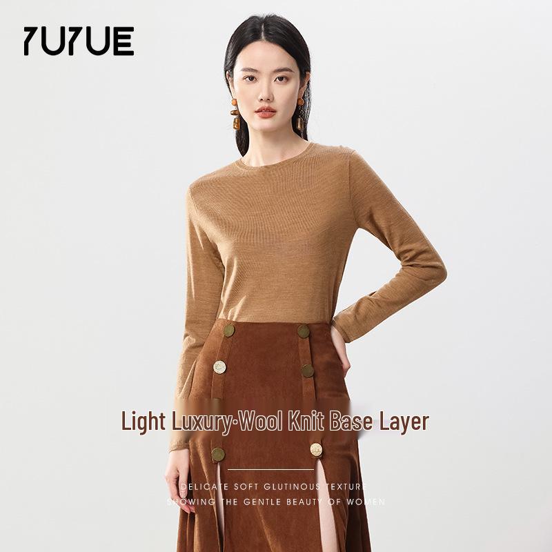 

Yu Yue Chunqiu Women s All Wool Round Neck Soft Base Layer Knitwear L (180g)