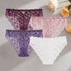 4Pcs Women Lingerie Sexy Lace Panties Soft Fashion Panties Hollow Out Underwears Pantys Underpant Lingerie Lace Intimates S-XL