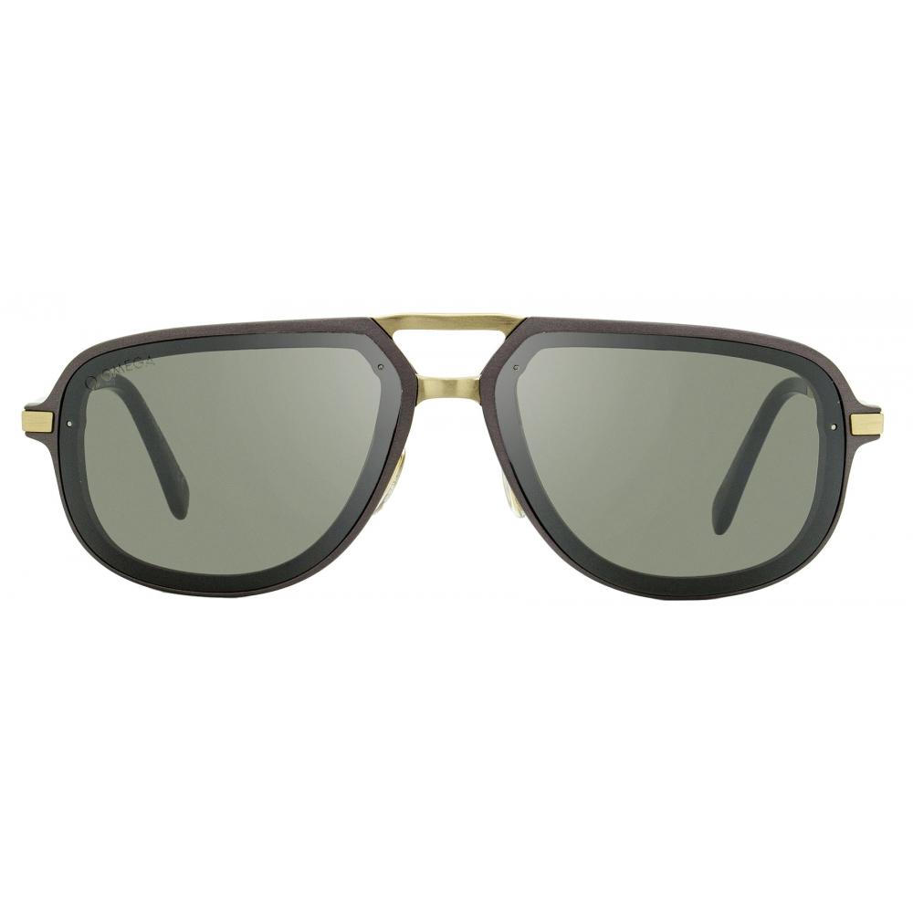 Omega Men S Aluminum Pilot SunglaSSeS Om0030 12c Ruthenium 60mm 12c