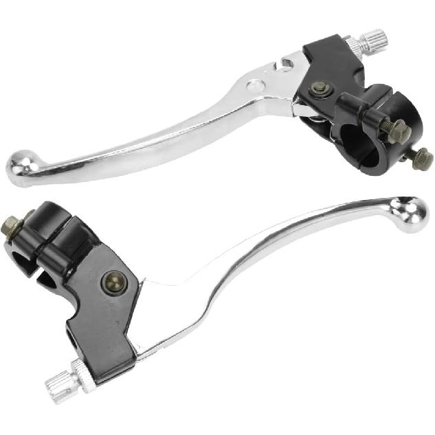 HIAORS Silver Left Right 7/8" 22Mm Clutch Brake Handle Levers Perch For XR80 XR100 CRF70 CRF70F CRF80 CRF100 XR200R CRF450R XR100 XR250 Xtreme 125Cc