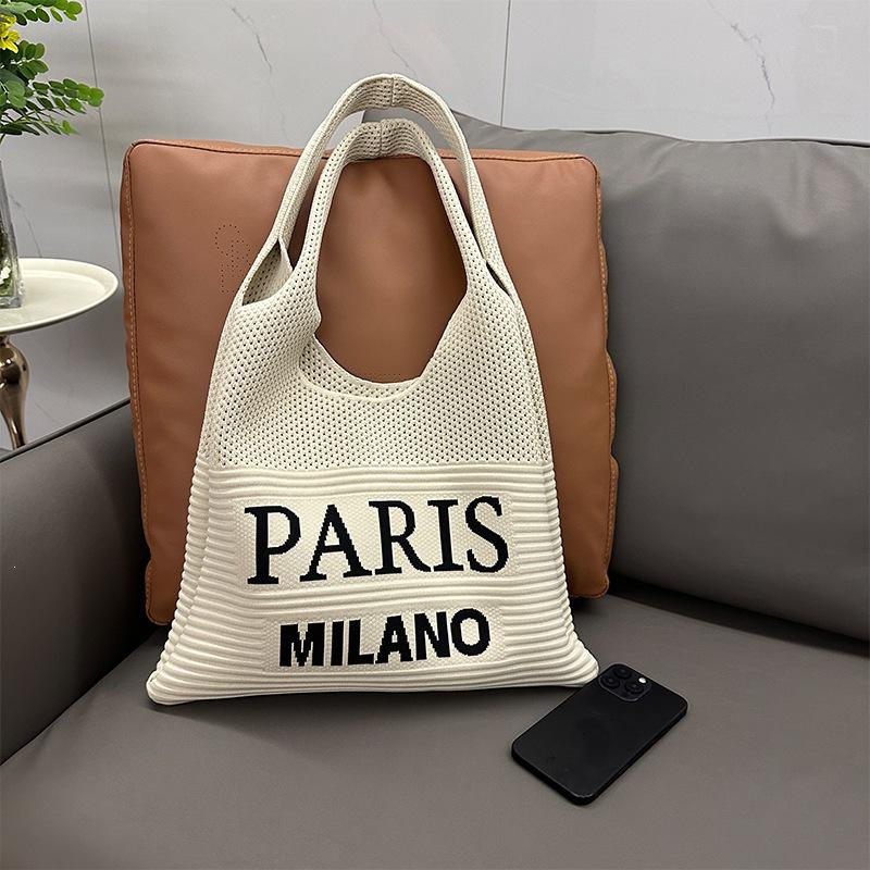 Exquisite 2026 Knitted One-Shoulder Tote: Versatile, Large-Capacity, All-Match Casual Handbag.
