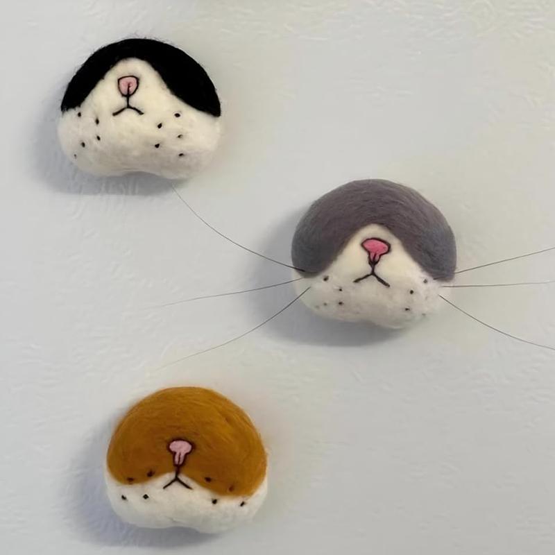 Cat Whisker Storage Felt Refrigerator Magnets Cat Whiskers Collection Cat Vibrissae Keepsake Pets Souvenir Gift Home Decor
