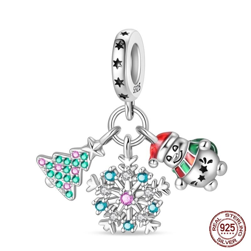 New Copper Fashion Christmas Snowman Elk Ice Boots Charm Bead Suitable For Brand Original Bracelet Diy Jewelry Gift