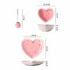 Strawberry Bowl Spoon Plate Set Beautiful Girl Heart Bowl Salad Bowl Dessert Household Tableware