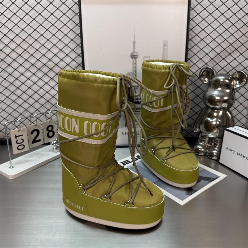 Waterproof version of Gypsy Moon Snow Boots Women's, winter medium-high lace-up non-slip warm ski shoes