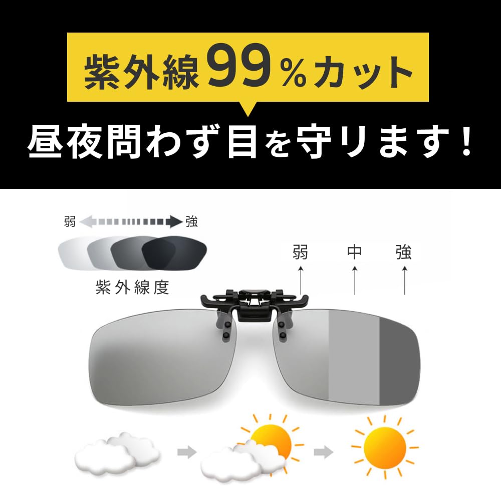 Night Driving Polarized Yellow for Driving and Cycling [EINEY] Sunglasses, Clip-on Sunglasses, Lenses, Anti-Glare, Lightweight, Lenses,