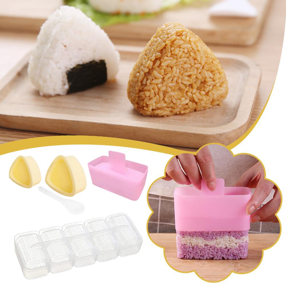 3pcs DIY  Kitchen Sushi Mold Onigiri Rice Ball Food Press Triangular Sushi Maker Mold Home Bento Accessories Tools