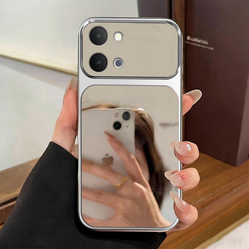 Case for Vivo Y21 5G,Y11d,Y05 Trending Big Window Cover Mirror Phone Casing