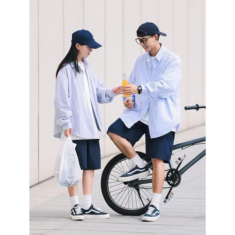 2024 Letter Long Sleeve Shirt Japanese Hong Kong Style Ins Loose Shirt Boys Summer Trendy Versatile Casual Coat