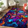 1 Alfombra de Área con Diseño de Olas Fantásticas - Suave, Antideslizante y Duradera Decoración para Sala de Juegos para Dormitorio