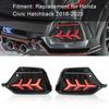 1 Pair Rear Bumper Lights Dynamic Turn Signal Replacement for Honda Civic Hatchback 2016-2020