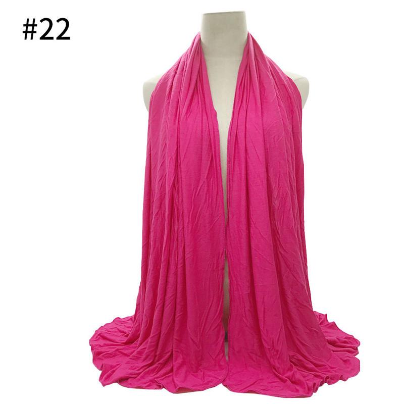 Ramadan Oversized Modal Cotton Jersey Hijabs Women Long Muslim Shawl Scarf Plain Soft Turban Head Wraps Abaya Islamic 180*85Cm