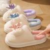 Winter Cotton Slippers Women's Autumn and Winter Warm Non-slip Home Wear Princess Wind Cotton Slippers