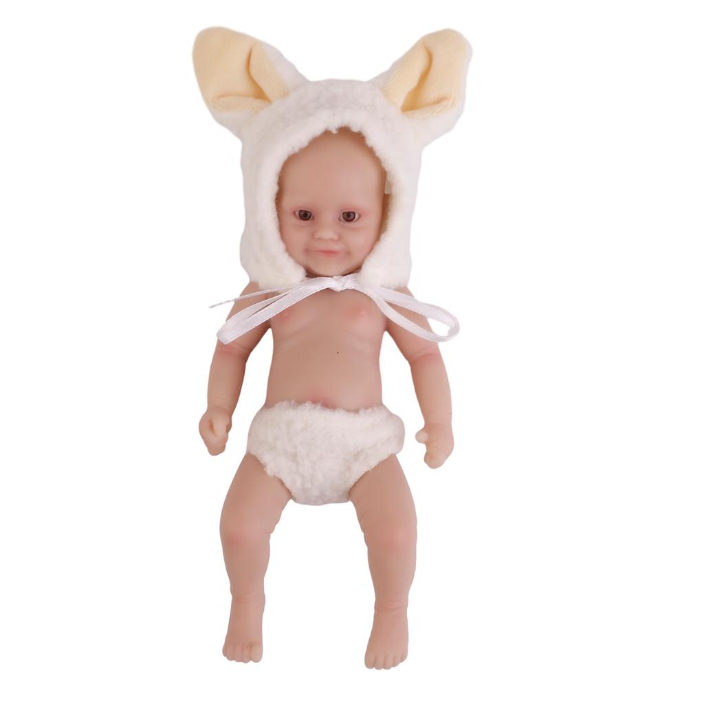 Neugeborene Babypuppe, realistische Neugeborenen-Babypuppen, Ganzkörper-Silikon, süße kleine Babypuppe, realistische Simulationspuppe