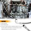 551871 4AN Turbo Oil Feed Line 12" Length Stainless Steel Braided AN4 90 Degree End Straight Hose End 4AN Pressure Stainless Remote Turbocharger Oil