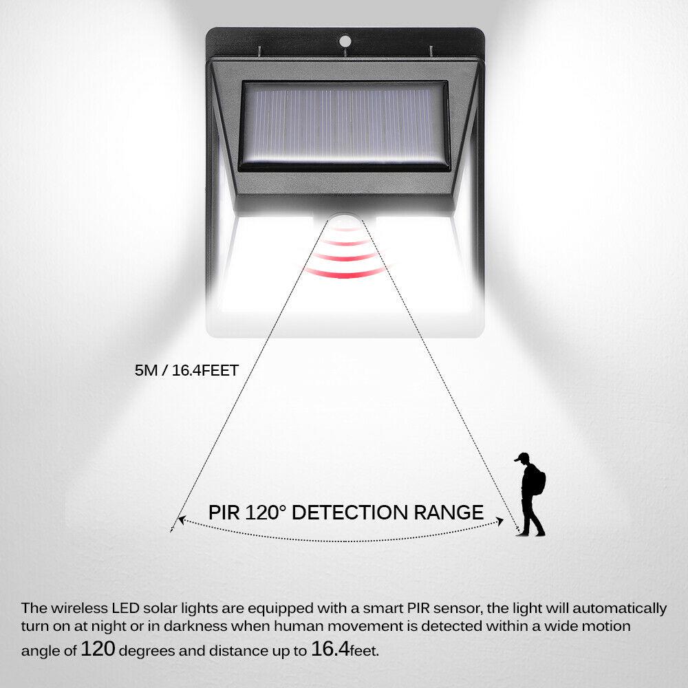 40 LED Solar Wandleuchte Bewegungsmelder Outdoor wasserdicht Straßenlaterne