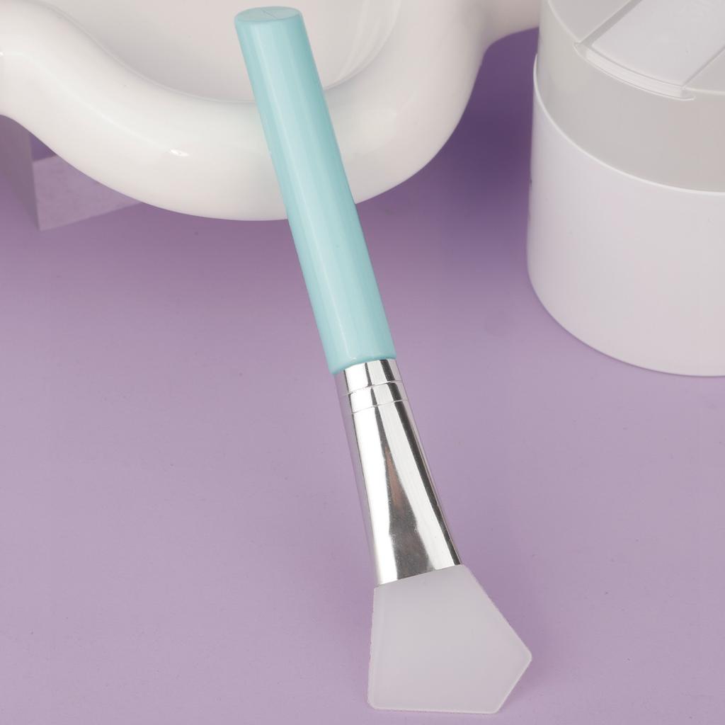 Slant Tail Rod Soft Head Silicone Mask Brush Hydrotherapy Application Mud Film Face Application Silicone Beauty Salon Film Adjustment Brush