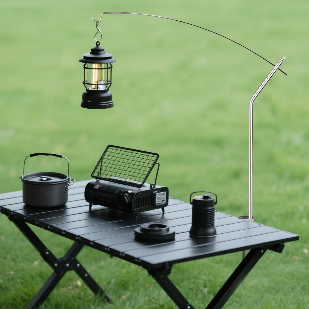 Camping IGT Lamp Hanging Rack Aluminum Alloy Table Lantern Stand Stainless Steel Bow Light Frame for Outdoor Camping Hiking