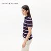 Tommy Hilfiger Women's Striped V-Neck Pique Polo Shirt