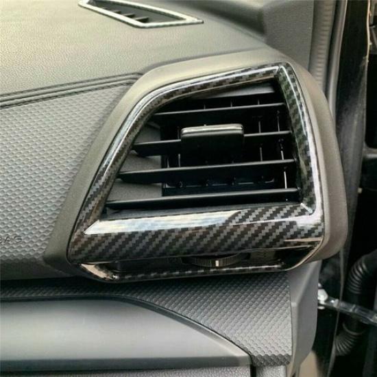 Carbon Fiber Front Side Air Outlet Vent Cover Trim For Subaru Forester 2019-2022