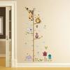Cartoon Animal Wall Sticker Height Measurement Tree Ruler Wall Decals Peel And Stick Wall Art Decor for Nursery Kids Bedroom Living Room