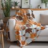 Watercolor Geometric Print Soft Plush Fleece Blanket Throw Sofa Bed Decorative Cushion Cover Gift