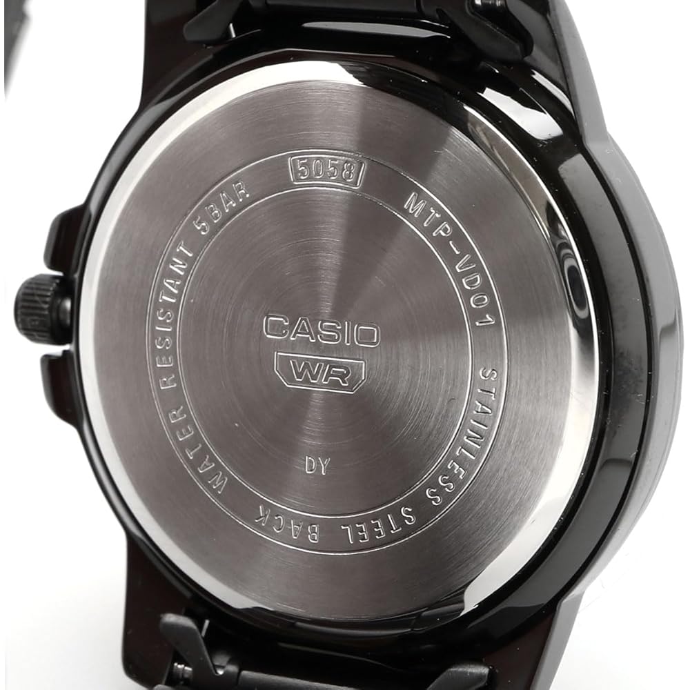 Casio Standard Analog Quartz Men's Watch MTP-VD01B-1BV Black Metal Band Imported Model