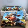 Farm-Themed Illustration Set for Decor Exquisite Three-piece Bedding Set Gift for Kids and Adults