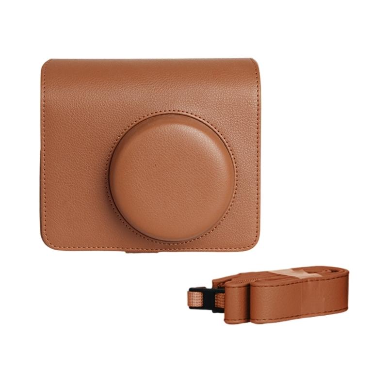 Etui na aparat PU skórzane miękkie silikonowe etui torba na aparat na film szerokoformatowy 400 z paskami na ramię