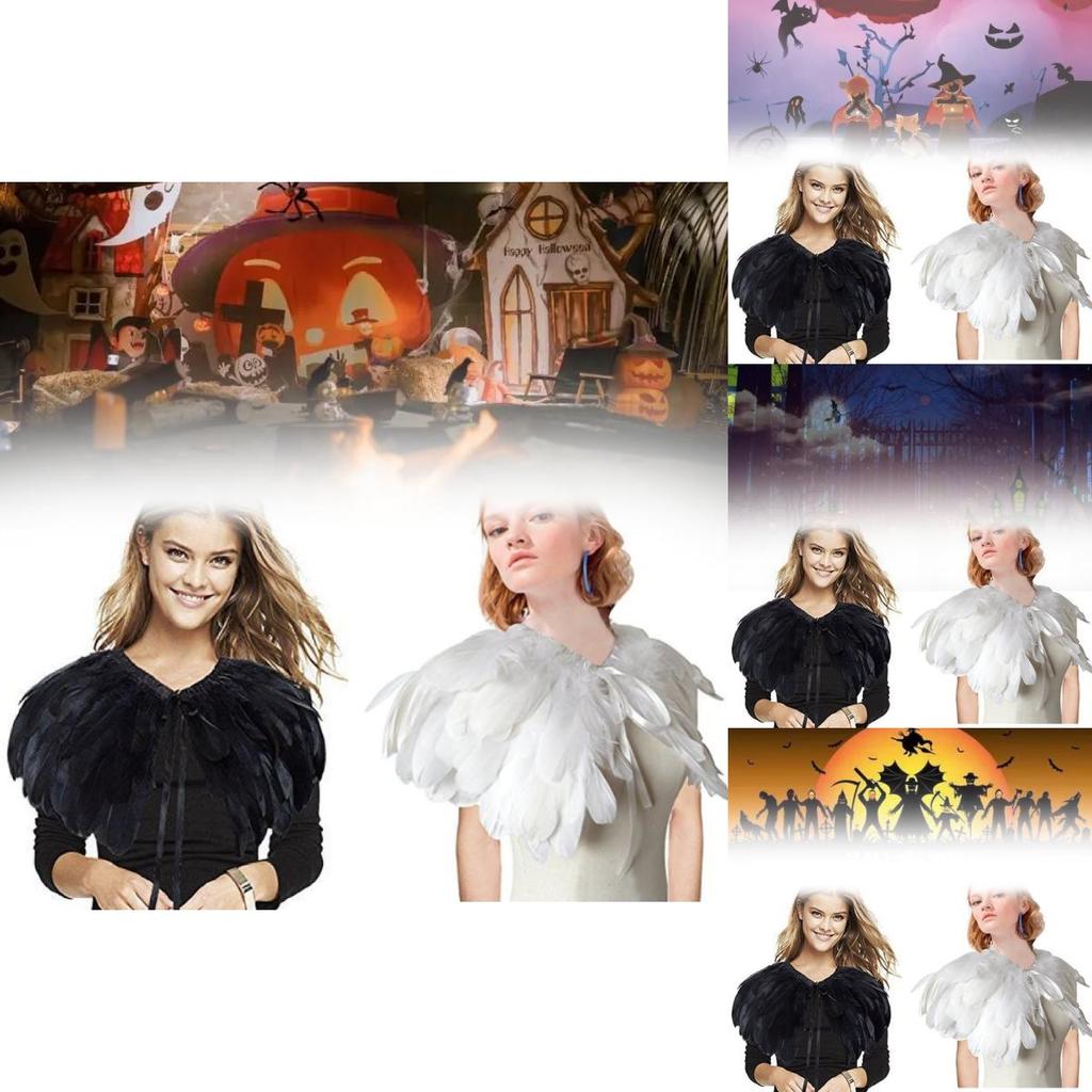 Luxuriöser, langer champagnerfarbener Federschal für Damen, perfekt für Halloween-Kostüme