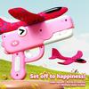 Summer Outdoor Games Kids Glider Flight Throw Foam Plane Kite Shooting Gun Plane Launcher Toy Parent-Child Interaction Toy