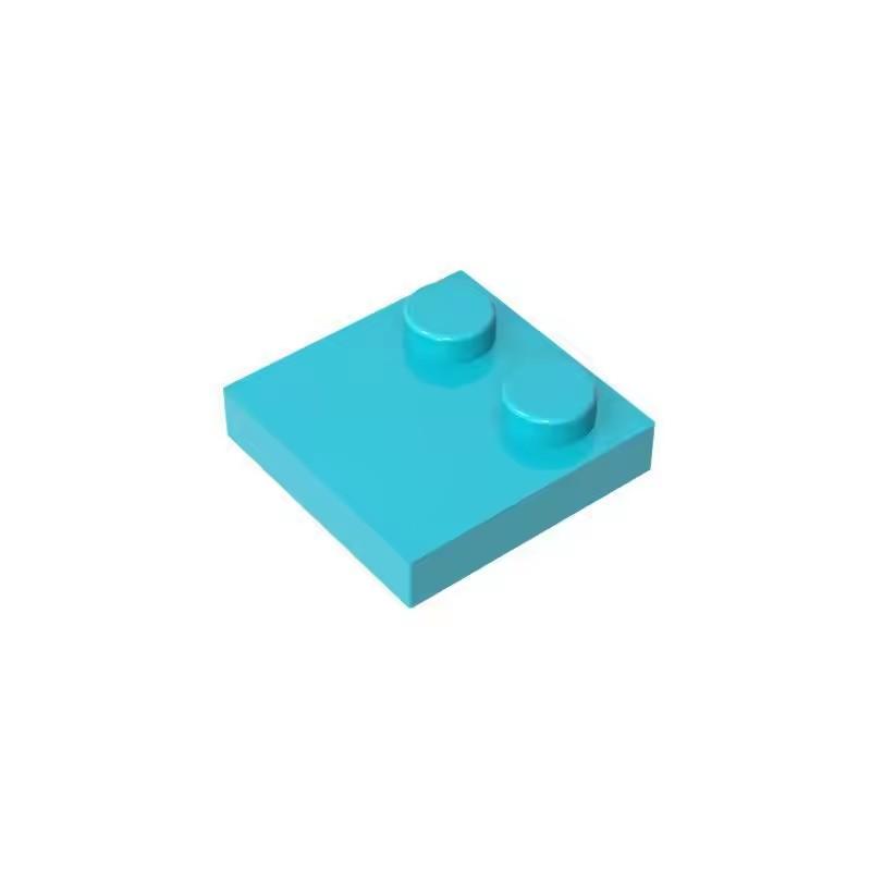 100pcs MOC Bricks Compatible Assembles Particles 33909 2x2 Half Edge 2 Bump Base Plat Building Blocks Parts Kid Toys