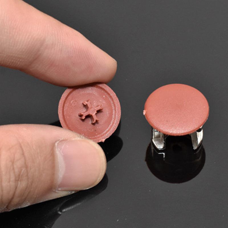 

100 шт. внешние пластиковые винтовые колпачки, кнопки, мебельные саморезные крышки, декоративные светло-коричневого