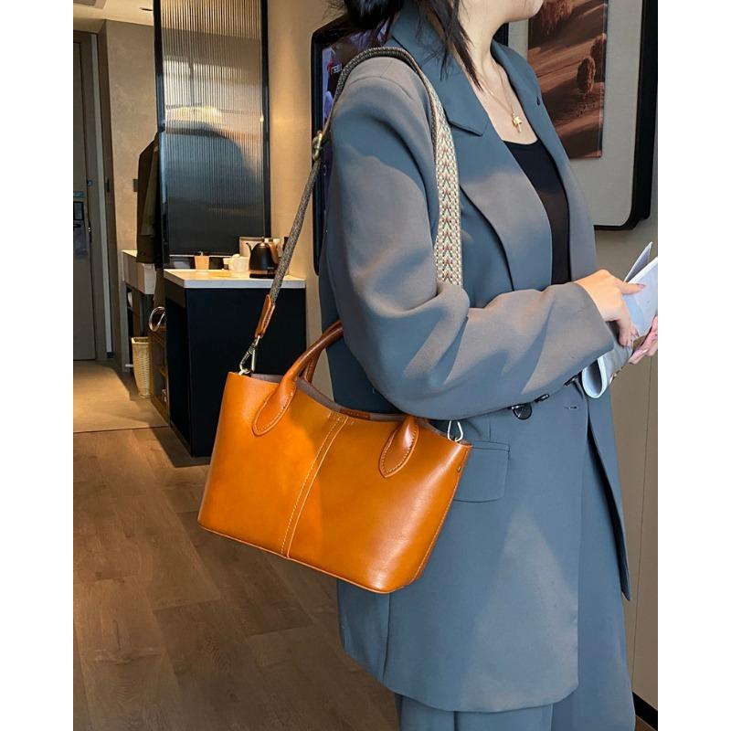 

Женская стильная повседневная сумка через плечо из натуральной кожи, женская сумка из коровьей кожи, большая вместительная сумка-тоут