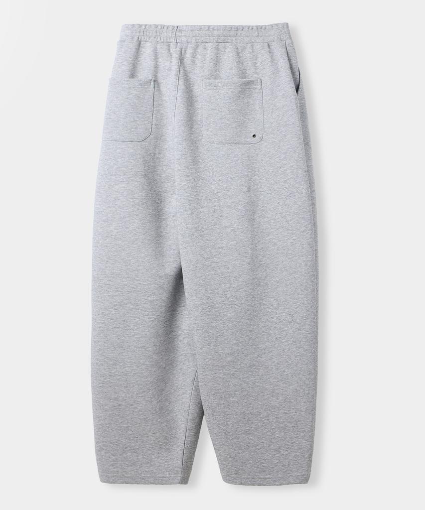 Dimiteulibeullaeg Asi Essential One-Pleat Curved Balloon Sweatpants_Melange