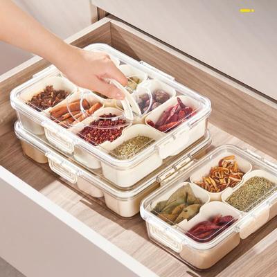 Portable Airtight Spice & Dried Fruit Storage Box with Lid - Transparent, Fresh-Keeping Kitchen Seasoning Organizer