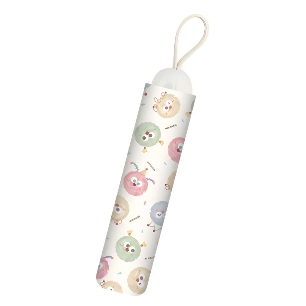 Creative cartoon cute three-fold eversion umbrella dual-purpose umbrella sun protection parasol UV protection sun umbrella student