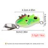 1pcs Mini Frog Soft Bait 60mm 5.5g Double Hide Hook Fishing Lure Bionics Sequin Frog Bait Artificial Lifelike Thunder Frog Lure