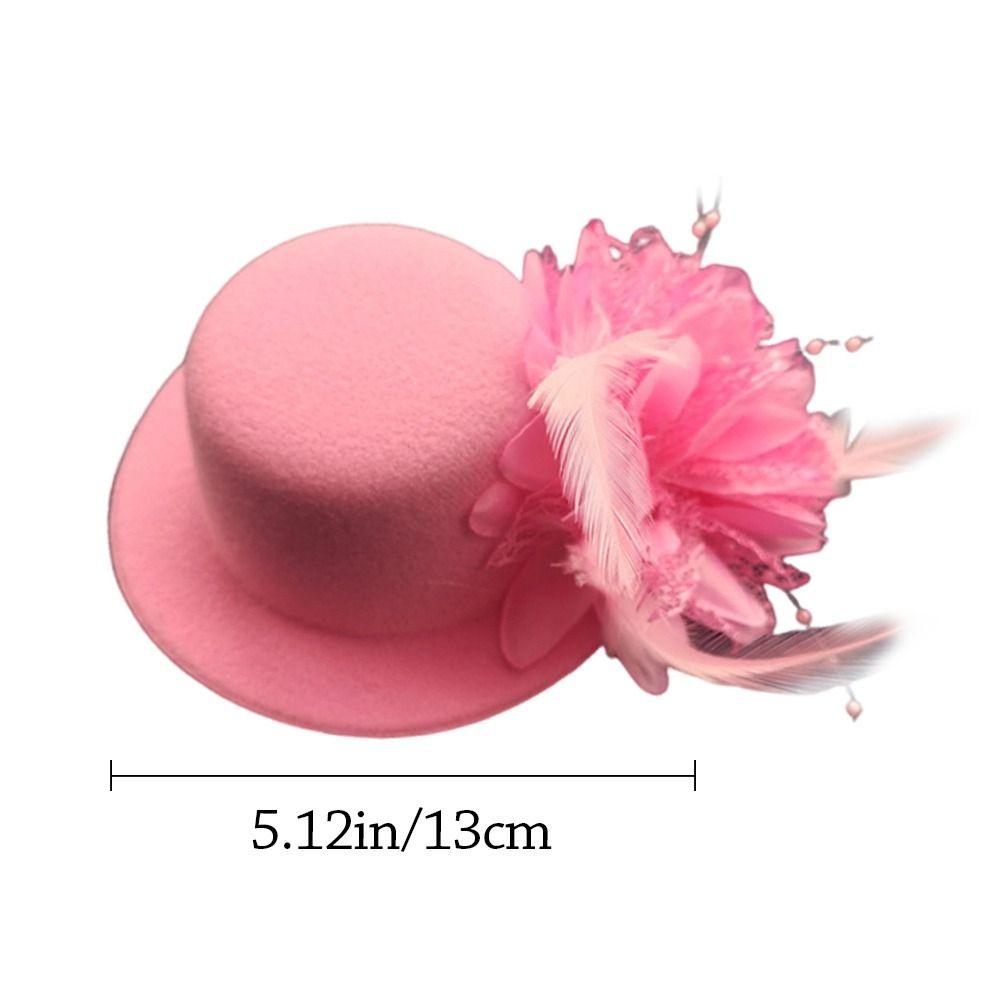 13cm Barn Fascinatorer Hattar Fjädrar Te-fest Hårnålar Mode Huvudbonader Hattar Fest