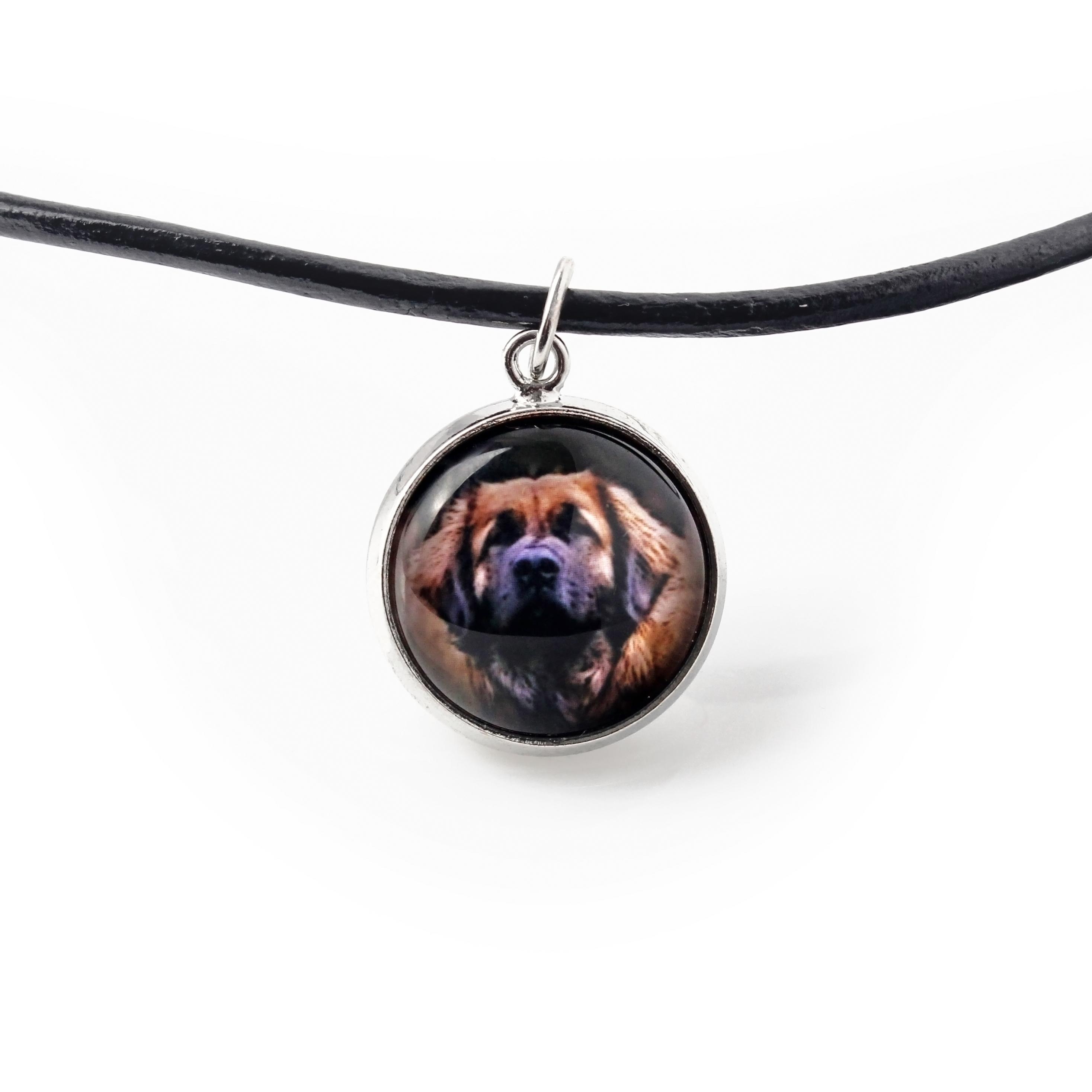 

Leonberger - necklace pendant with your photo, handmade, handcrafted jewelry by Art-Dog brand срібний